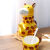 曲笙缘创意陶瓷3D动物马克杯咖啡套装带盖杯子长颈鹿情侣对杯礼品茶杯 长颈鹿礼盒套装松过滤网勺子杯垫