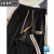 吉普（JEEP）美式复古休闲长裤男秋季潮流条纹宽松直筒灯芯绒阔腿垂感运动卫裤 黑色 K65 M