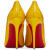 路铂廷（Christian Louboutin） 618女士黄色HOTCHICK100MM高跟鞋 Yellow 37.5 IT