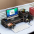台式电脑显示器屏增高架底座垫高支架办公室桌面收纳置物架子带锁收纳盒办公用品收纳架子 SZ05樱桃木