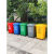 家用垃圾桶万向轮大容量商用大号公共场合厨房厨余带盖餐饮分类桶 50L加厚分类带轮灰色其他