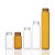 玻璃储存瓶EPA样品瓶20/30/40/60ml透明棕色吹扫捕集试剂瓶100个 本色特氟龙/隔垫 1.5mm 100个
