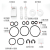 华昊创久 气动隔膜泵配件1寸1.5寸2寸3寸维修包活塞O型圈密封圈