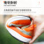 麒燕劳保鞋高弹EVA贴片透气舒适安全鞋钢包头防刺防滑工作鞋 橙色 44 