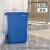 商用无盖垃圾桶大容量2023厨房超大方形户外40大号垃圾箱 60L蓝色正方形桶送垃圾袋