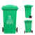 安达通 大垃圾桶 户外垃圾桶加厚环卫物业小区公用室外垃圾桶 绿色120L加厚挂车全新料