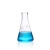 定制玻璃三角烧瓶锥形瓶实验室加热高硼硅带塞刻度5l-规 1000l带硅胶塞