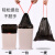 抽绳收口垃圾袋手提式办公穿绳50厨房大号圾圾桶塑料商用 手提3.5 平口增厚2.5克 45*50黑色 100只 加厚