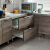 迪拜尔 厨房橱柜灶台组合柜不锈钢厨柜 1.6米左三抽平面【抽屉可选右】 