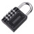 海斯迪克 锌合金4位密码挂锁 行李箱健身房防盗锁机械柜子锁 黑色 HKCX-160