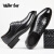 Walker Shop皮鞋男商务正装鞋英伦德比鞋时尚布洛克雕花休闲潮流男鞋 黑色 47
