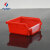 和一可塑 塑料背挂式零件盒斜口物料盒五金工具盒元件盒螺丝收纳盒 1号红色270*145*125