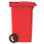 科力邦（Kelibang) 户外垃圾桶 大号加厚100L新国标分类垃圾桶带盖物业商用环卫垃圾桶 红色 KB5101 有害垃圾