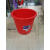 广东牌大红蓝色加厚家用水桶手提塑料桶有盖15L18L22L28L特厚 红色加厚28升桶（无盖）