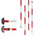 创思艺标杆花杆测量红白标尺杆测量用花杆测绘2米/3米/5米铝合金测深杆 3米（活接式3节标杆） 