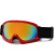 择初户外运动太阳镜时尚炫彩儿童滑雪镜小孩防风护目眼镜 红框灰片