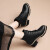 Cupald短靴女2024春秋季新款女鞋子女靴子中跟马丁靴马丁鞋高跟鞋皮鞋女 黑色/单鞋（标准尺码） 37