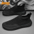 吉普（JEEP）一脚蹬男鞋2024年新款夏季透气网面飞织网鞋男士休闲运动黑色潮鞋 米色【升级款】 40 标准运动码