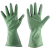 绿胶尼龙胶耐酸碱工业手套丁基尼龙衬里橡胶防护 双一 绿胶手套(1双) S
