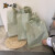 ins薄荷绿简单手提袋干净包装袋加厚服装袋加厚塑料袋定制礼品袋 薄荷绿(特厚款双面20丝) 超大加长50*60+10+40个