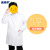 美奥帮 儿童白大褂学校实验室幼儿园表演服装 薄款松紧袖（外贸）XL建议身高（140~150)