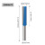 加长清底刀木工铣刀电木铣刀具孔直刀雕刻机开槽刀 121676总长130D
