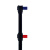 南 LG-A 双节伸缩带栏杆座 黑色 2米线栏杆座 隔离带护栏杆警戒围栏银行排队立柱