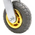 ONEVAN高弹力轻音脚轮转向轮 工业重型平板车手推车轮橡胶轮 刹车脚轮 5寸