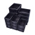 周转箱黑色塑料静电胶框箱物料盒托盘带盖分格隔板刀卡 400300330