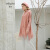 猛开款韩版中长款羊绒衫2023女士连帽时尚流苏羊绒毛衣宽松加厚保暖 柔粉色 XL-105-165