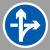 谋福（CNMF）交通标志指示牌 停车场标识牌可定制【立交直行和右转弯行驶-贴反光膜UV（加铝槽和抱箍）】