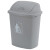 冰禹 BYrl-95 塑料工业垃圾桶 摇盖式卫生间办公室翻盖垃圾桶 简约带盖纸篓 灰色30L带盖