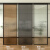 定制玻璃隔断水立方水波纹客厅入户半干湿分离现代简约卫生间 边框颜色选择