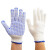 鸣固 点塑手套 加厚耐磨涂胶手套防滑点胶白线棉线手套 工地工作司机搬运劳保手套（600型）720双