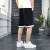 袋鼠（DaiShu）短裤男春夏休闲运动针织透气弹力速干五分裤子男XHS K28 黑色 XL