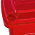 舒蔻（Supercloud) 户外垃圾桶 大号塑料加厚50L商用环卫垃圾桶带盖工业小区街道物业翻盖果皮箱 红色 单个