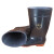 防化靴中筒橡胶劳保雨鞋PVC耐油酸碱 黑色 45
