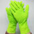 乳胶手套5双绿色贴手型女士短款纯胶洗碗清洁防滑防水胶皮防护 红色10双 L（大号）