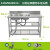 哲弘地厨房不锈钢水槽带支架简易台面一体柜 加厚三层双槽-左槽(无龙头) 120*50*80cm 