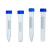 惠利得 螺口塑料离心管刻度管EP管种子瓶圆底尖底离心管微量实验室种子瓶样品瓶 50ml蓝色螺口圆底 50个装