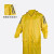 代尔塔 407007连体雨衣PVC雨衣成人雨衣防暴雨带反光条 黄色XXL