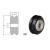 3印滑轮20铝型材V轮雕刻写字被动轮po轮培林轮惰轮大轮 V轮(黑色内孔5mm)