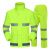 钢米 GM002 交通执勤反光雨衣裤套装 分体双层加厚骑行150D防水布 （175）浅绿色
