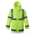 反光雨衣建筑施工保安荧光防水外套环卫保安巡逻防风可印字 205款300D(PU)上衣 L码