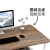 木以成居电脑桌台式书桌书架双层加宽现代简约钢木学习桌子橡木色100*60cm