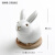 斯宝路 可爱小兔子摆件创意家居办公室桌面装饰品动物陶瓷玉兔工 汝窑月白(双耳兔)