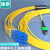 海奈 12芯MPO-LC光纤跳线母头B极性兼容MTP标损 15米 单模OS2跳纤 40G/100G光模块集束 HN-M/L-B1215-SM