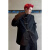 嘉晔（JIAYE）暗黑新中式立领西装男金属扣炸街网红同款复古设计感小众西装潮流 黑色 M