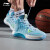 李宁篮球鞋音速7男鞋2023新款高帮减震透气比赛运动鞋ABAP019 音速7 光芒蓝/标准白 41