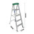 稳耐（werner）稳耐梯子铝合金人字梯工业家用梯铝合金单侧人字梯 355CN  铝合金单侧人字梯1.5米 承重102kg